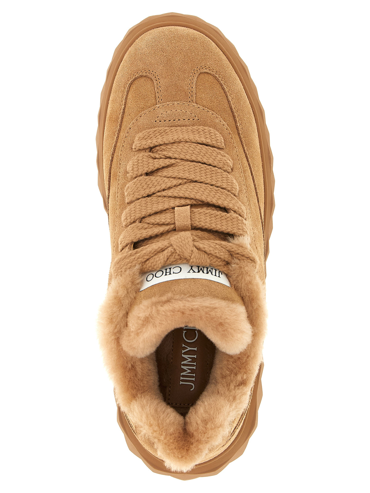 Jimmy Choo Beige Lammleder Chunky Sneaker