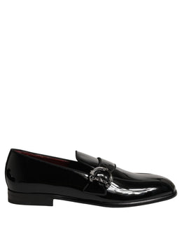 Dolce & Gabbana Schwarze Herren-Loafer aus Lackleder
