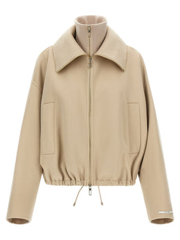 Sportmax Beige Woll-Bomberjacke