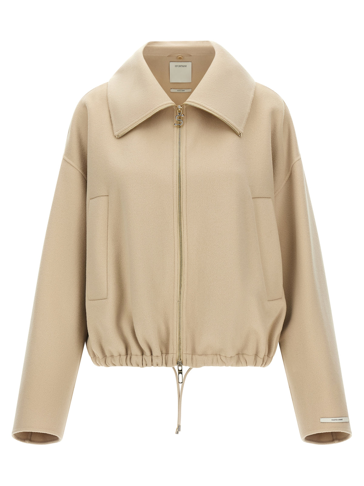 Sportmax Beige Woll-Bomberjacke