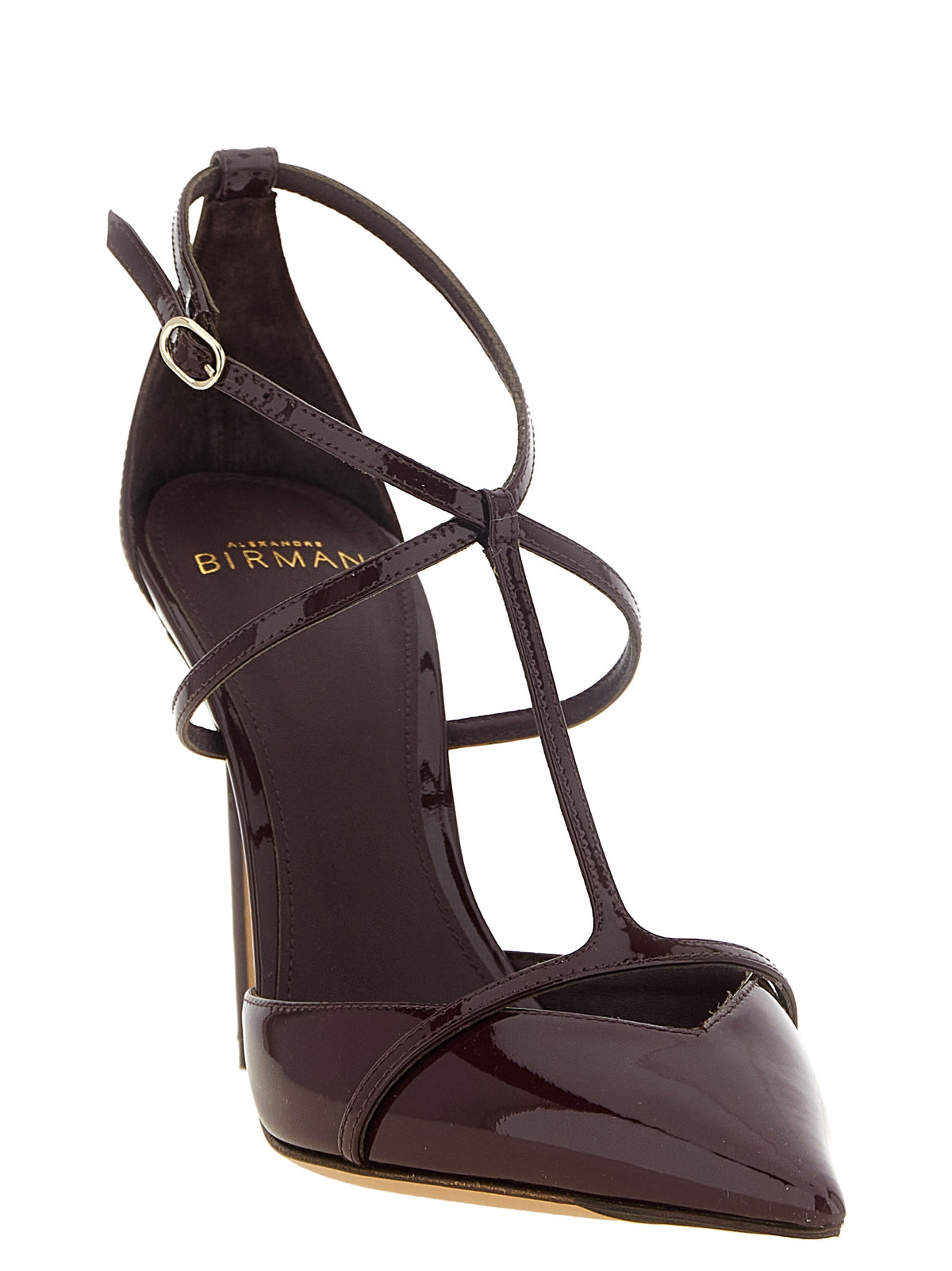 Alexandre Birman Pumps aus bordeauxfarbenem Kalbsleder mit hohem Absatz