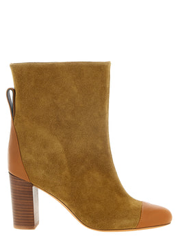 ODISSI Beige Calfskin Ankle Boots