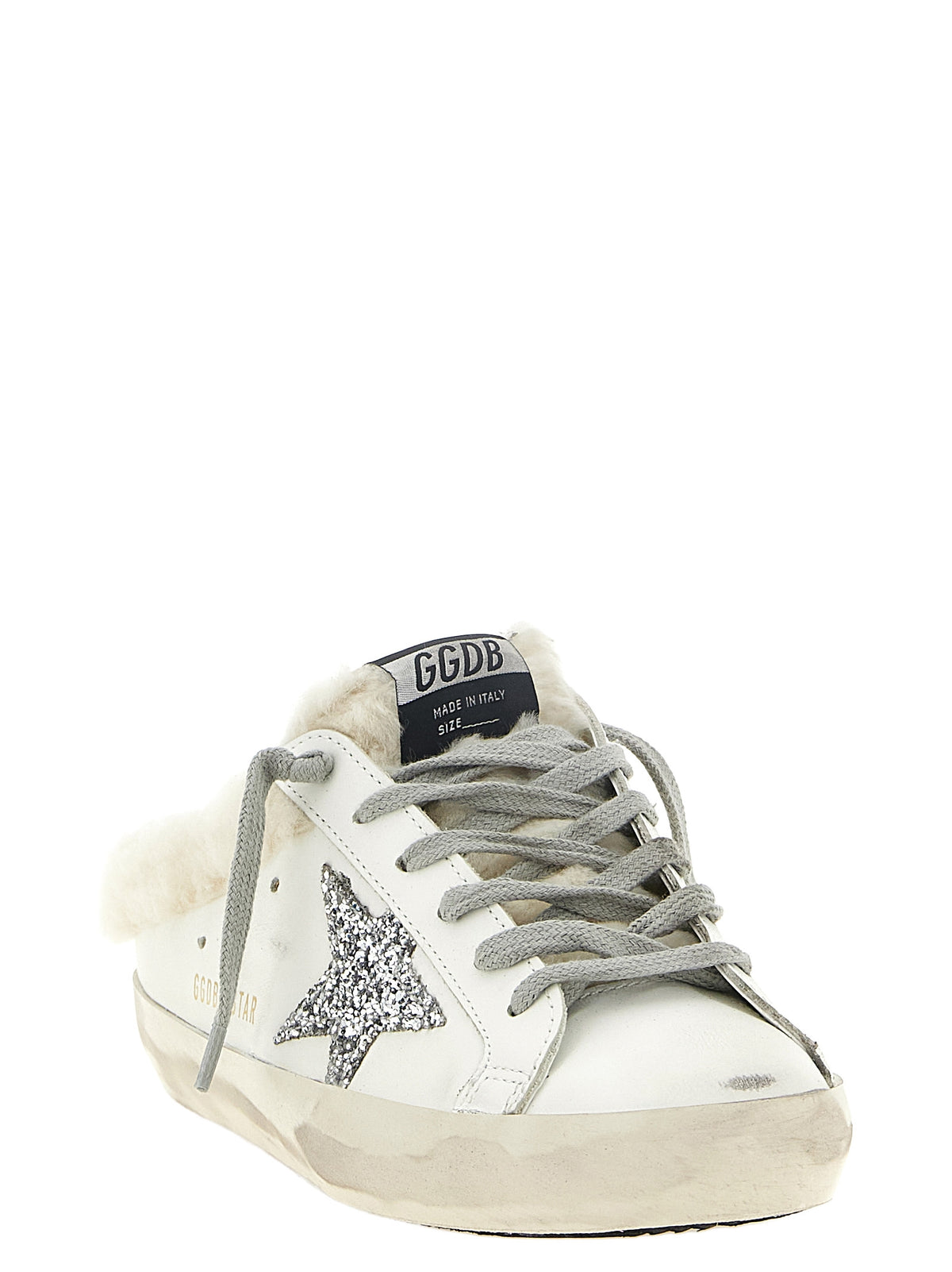 Golden Goose Weiße Leder-Slipper