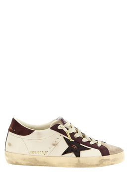 Golden Goose Sneakers aus bordeauxfarbenem Leder mit niedrigem Schaft