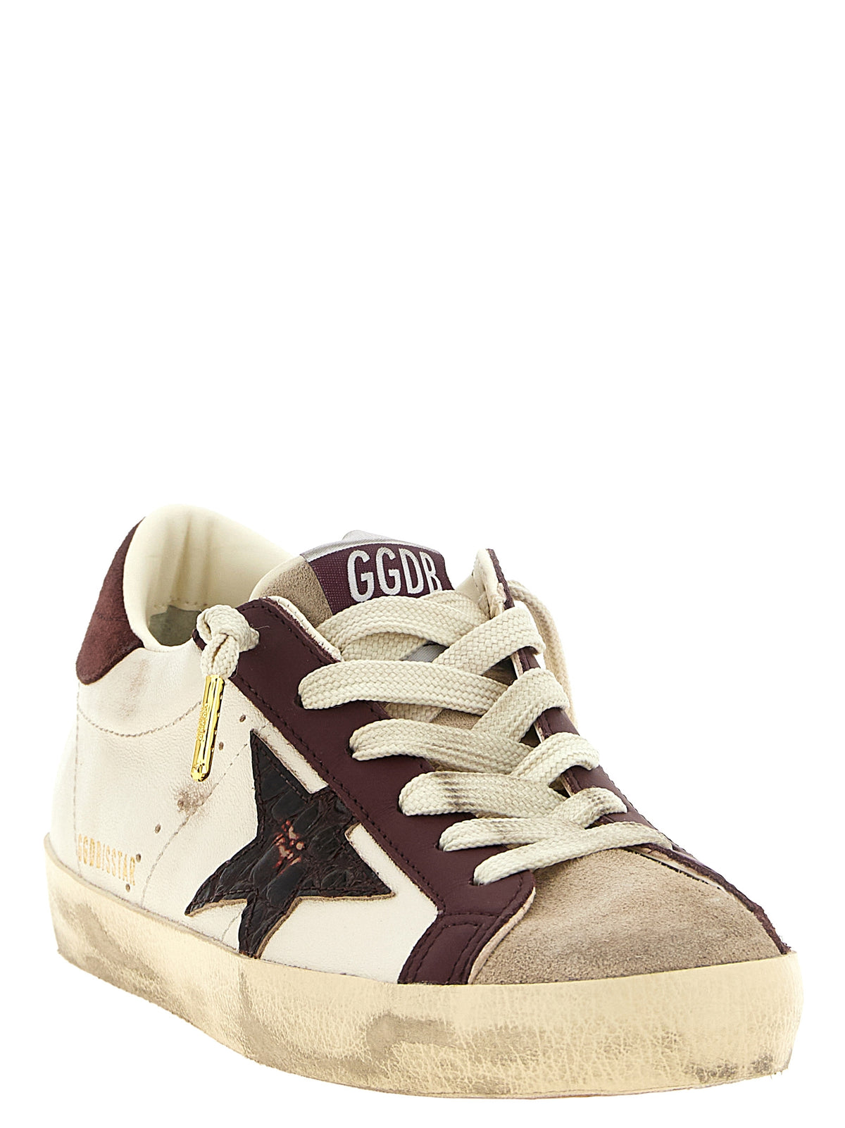 Golden Goose Sneakers aus bordeauxfarbenem Leder mit niedrigem Schaft