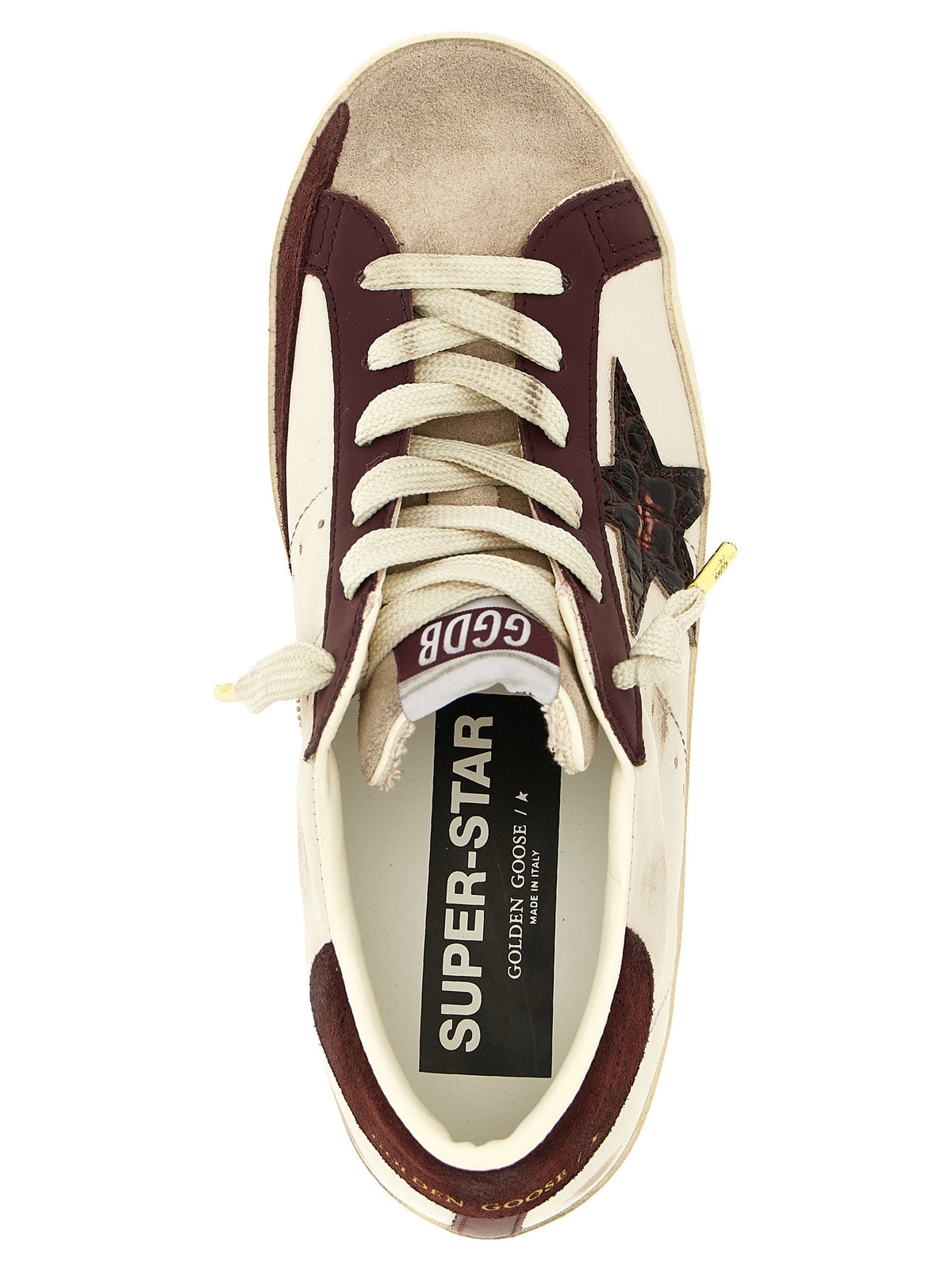 Golden Goose Sneakers aus bordeauxfarbenem Leder mit niedrigem Schaft
