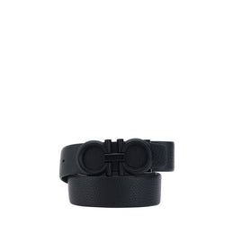 Ferragamo Schwarzer Kalbsleder Bos Taurus Regular Gürtel
