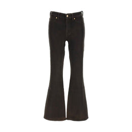7FOR Schwarze Bootcut-Jeans aus Baumwolle