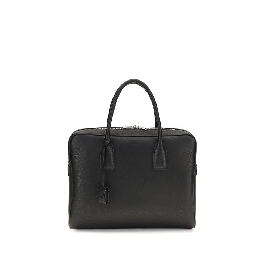 Saint Laurent Schwarze Kalbsleder Bos Taurus Handtasche