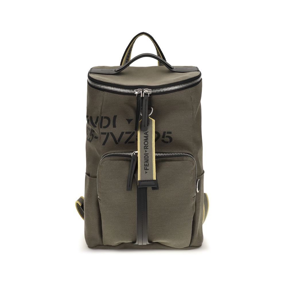 Fendi Zweifarbiger Rucksack aus Baumwolle
