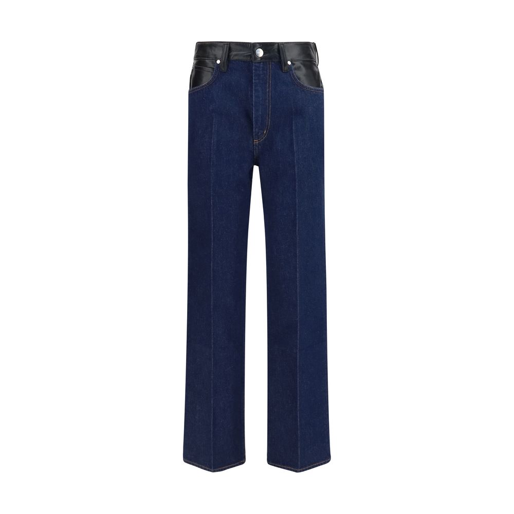 Agolde Blaue gerade geschnittene Jeans aus recycelter Baumwolle