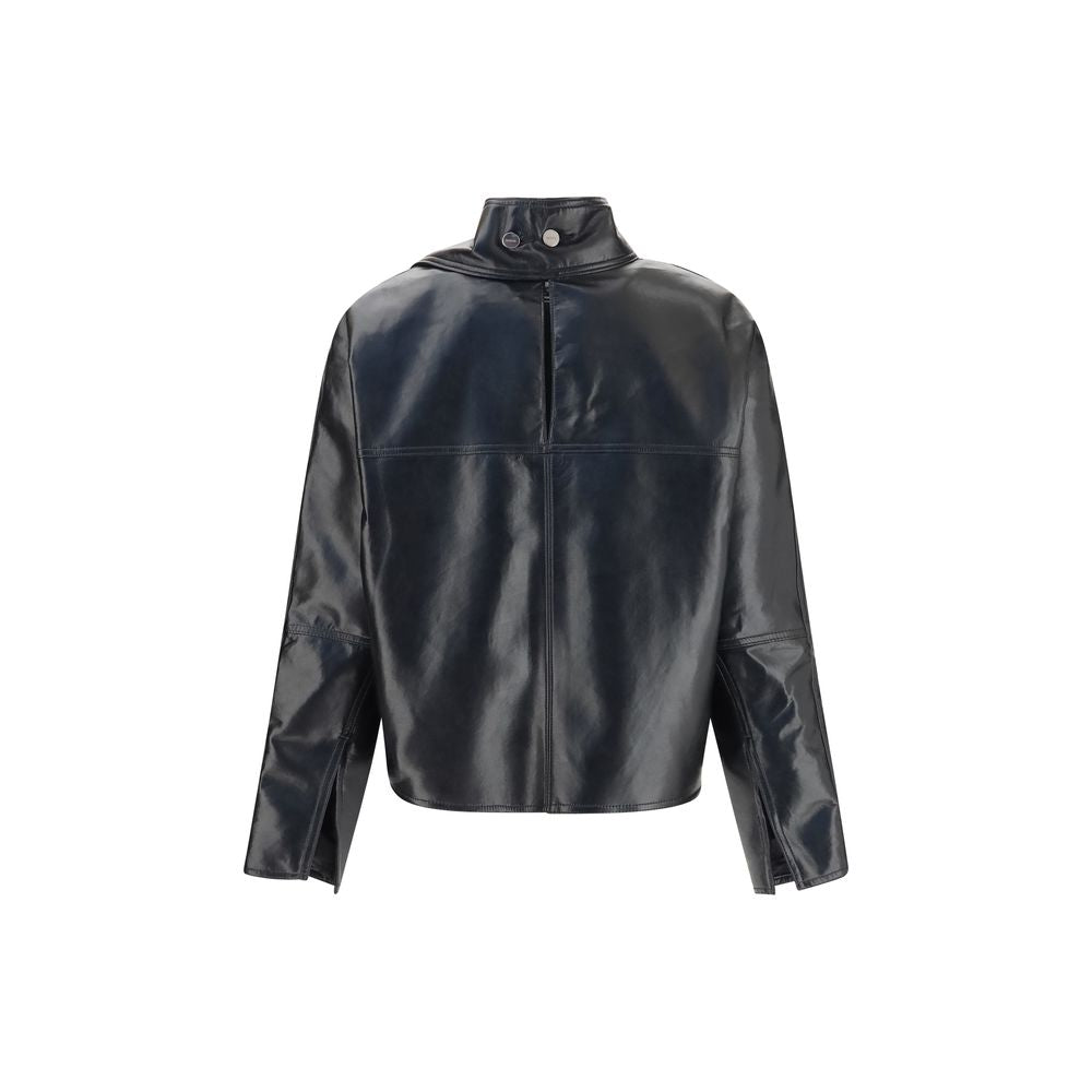 Agolde Schwarzes Hemd aus recyceltem Leder