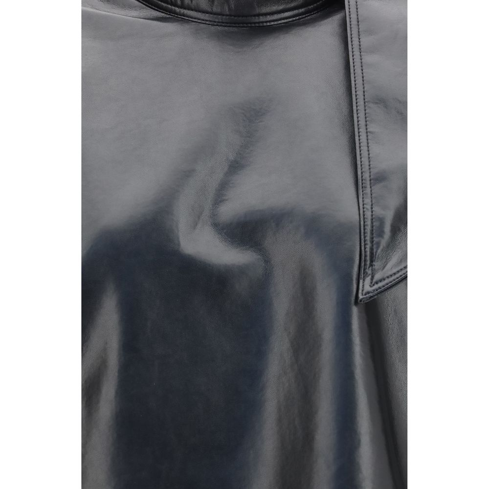 Agolde Schwarzes Hemd aus recyceltem Leder