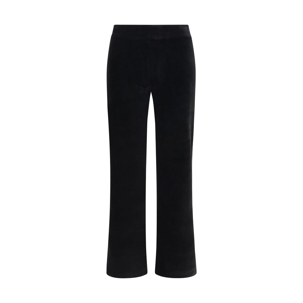 Avenue Montaigne Schwarze Baumwollhose mit ausgestelltem Bein