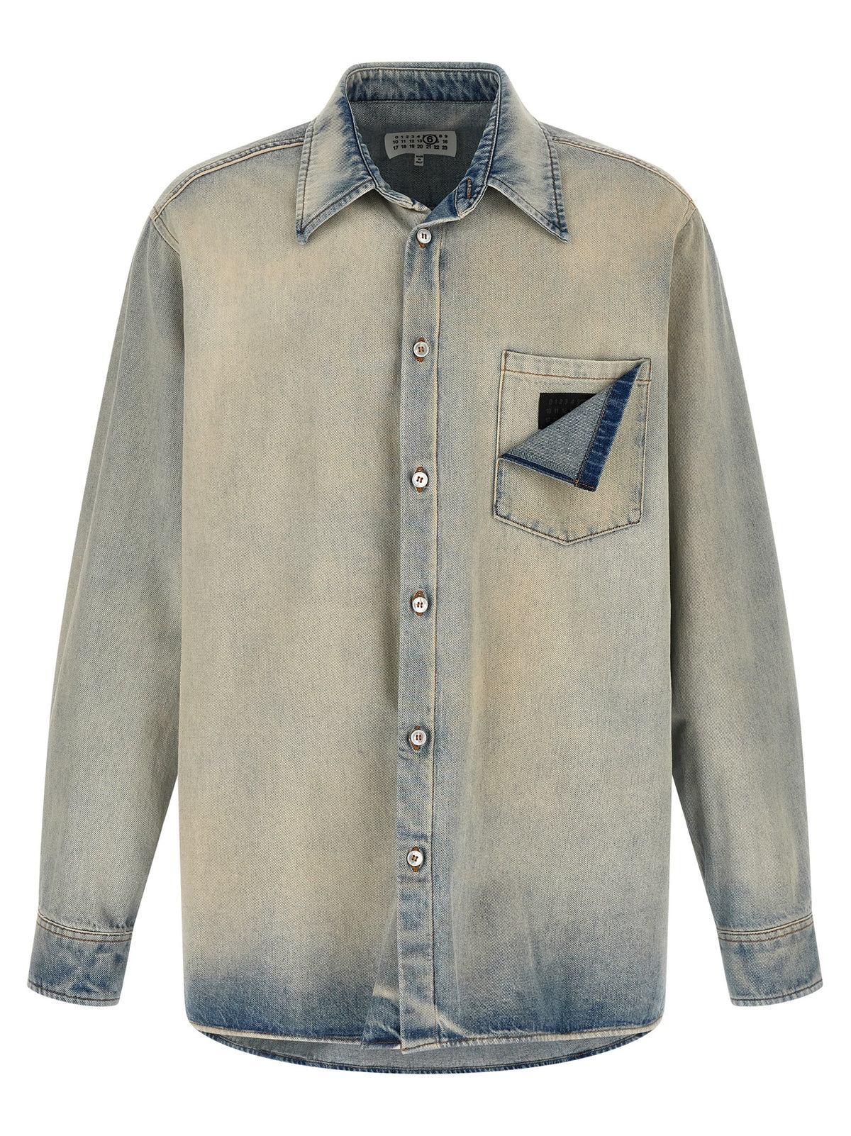 MM6 Maison Margiela Blaue Baumwollbluse