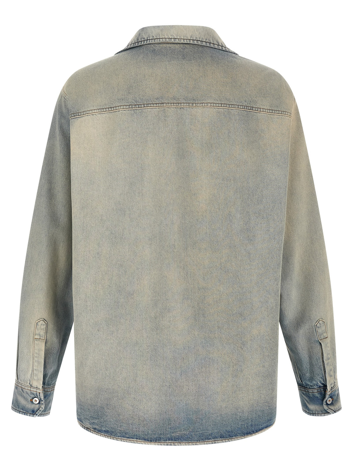 MM6 Maison Margiela Blaue Baumwollbluse