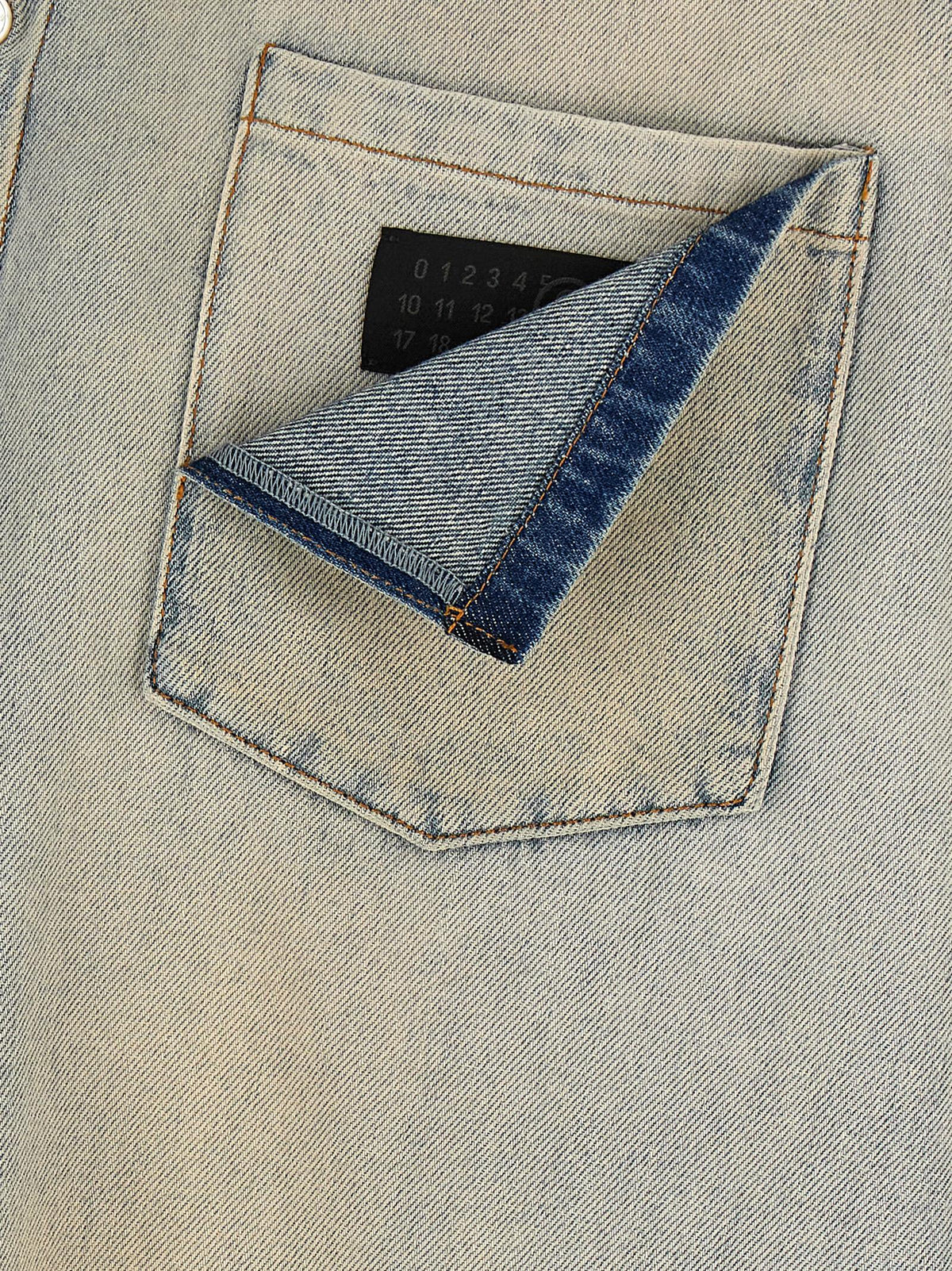 MM6 Maison Margiela Blaue Baumwollbluse