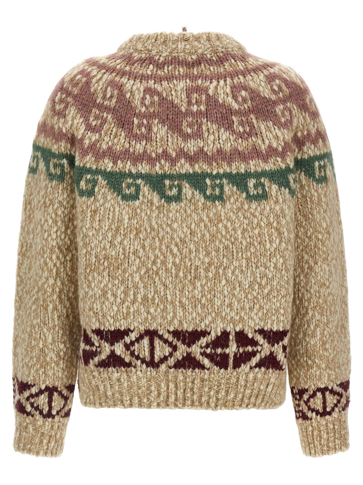 Moncler Grenoble Beige Wollstrickjacke