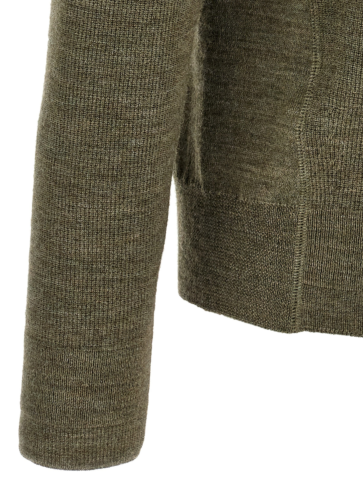 Moncler Grenoble Zweifarbige Strickjacke aus reiner Schurwolle