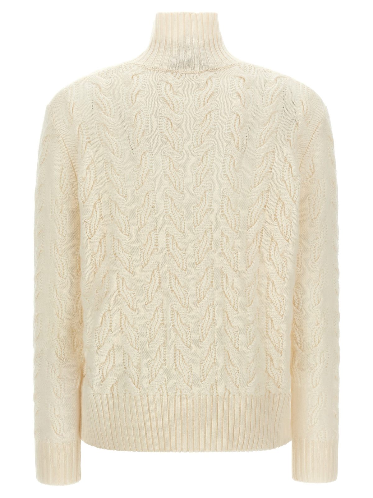Max Mara Weiße Wollstrickjacke