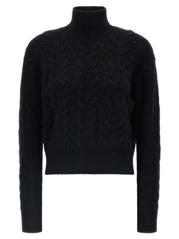 Max Mara Schwarzer Wollcardigan