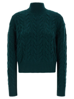 Max Mara Zweifarbige Wollstrickjacke