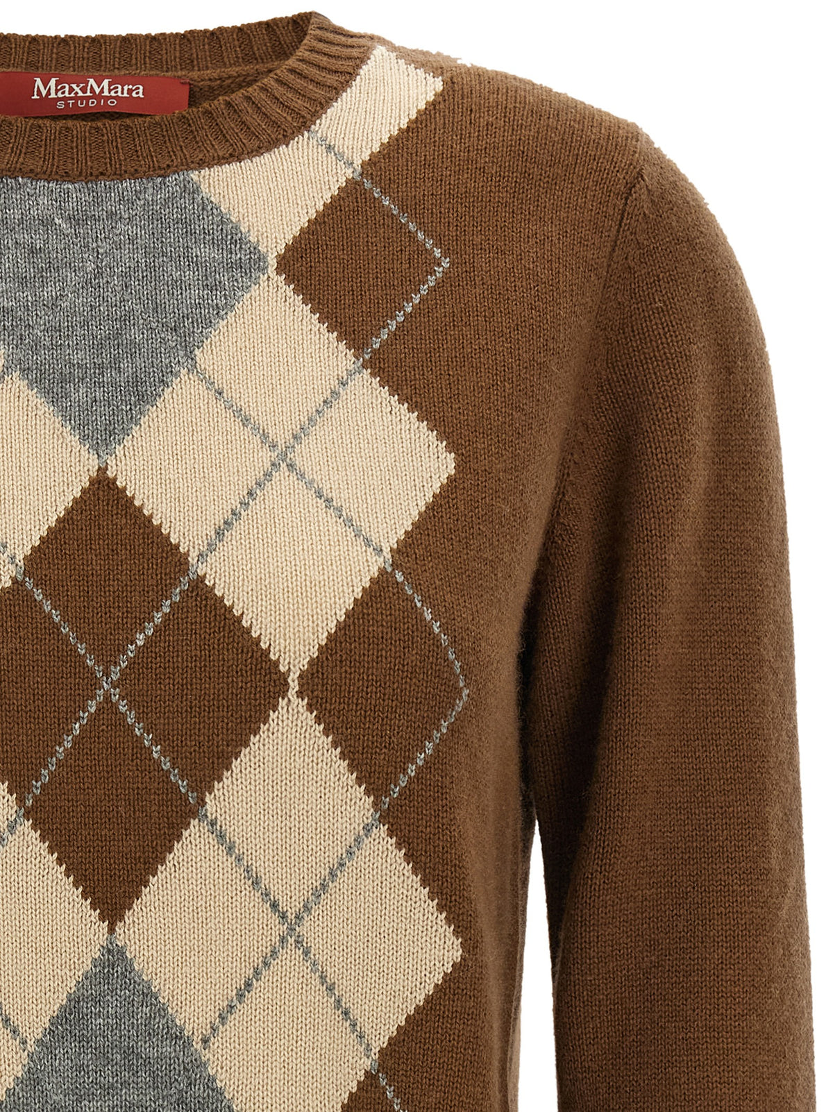 Max Mara Brauner Wollcardigan
