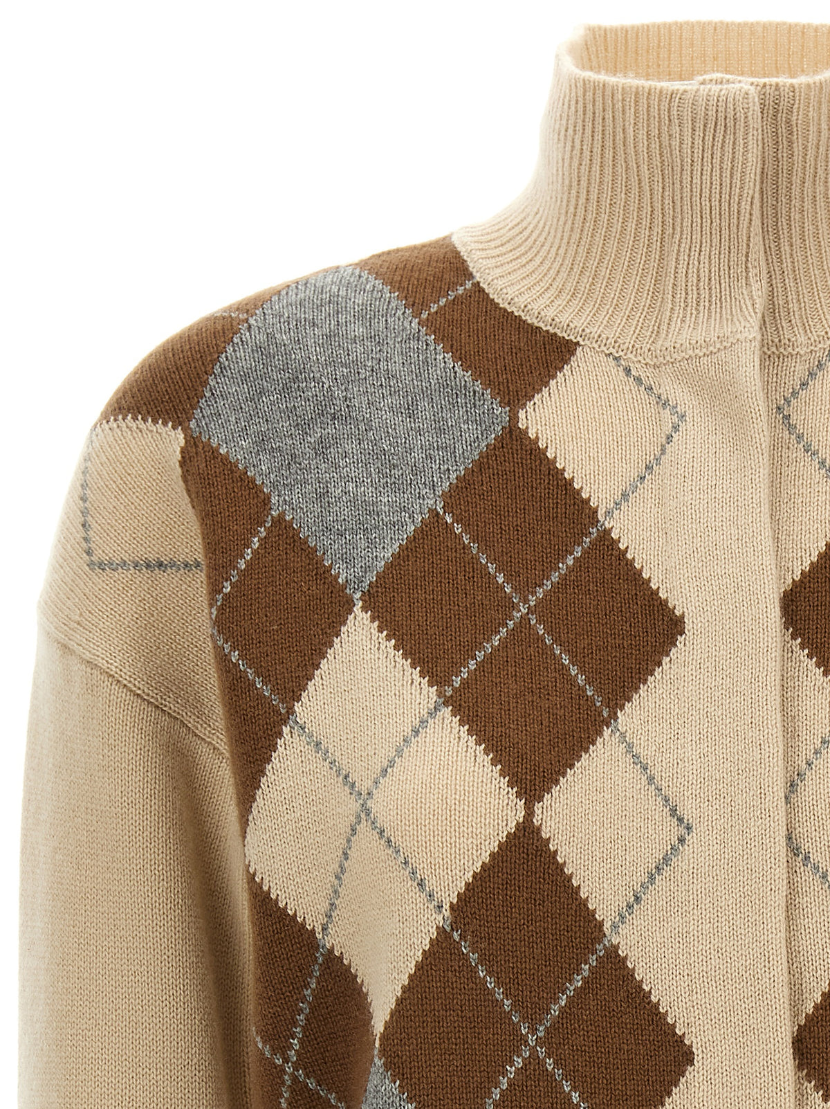 Max Mara Beige Wollstrickjacke
