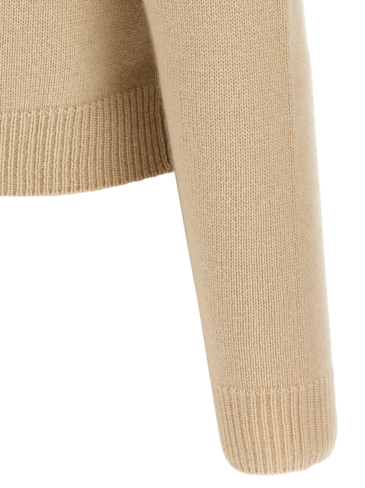 Max Mara Beige Wollstrickjacke