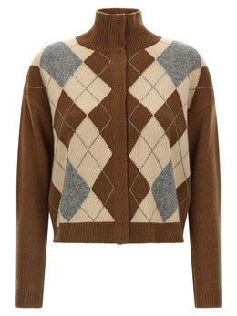 Max Mara Brauner Wollcardigan
