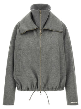 Sportmax Grauer Woll-Bomber