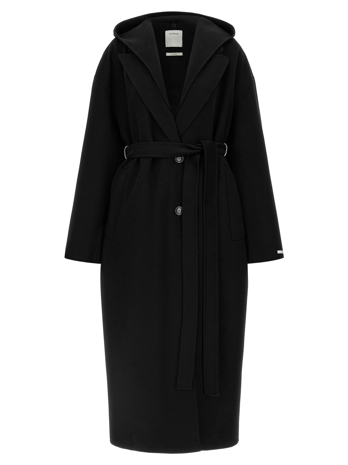 Sportmax Schwarzer Wollmantel