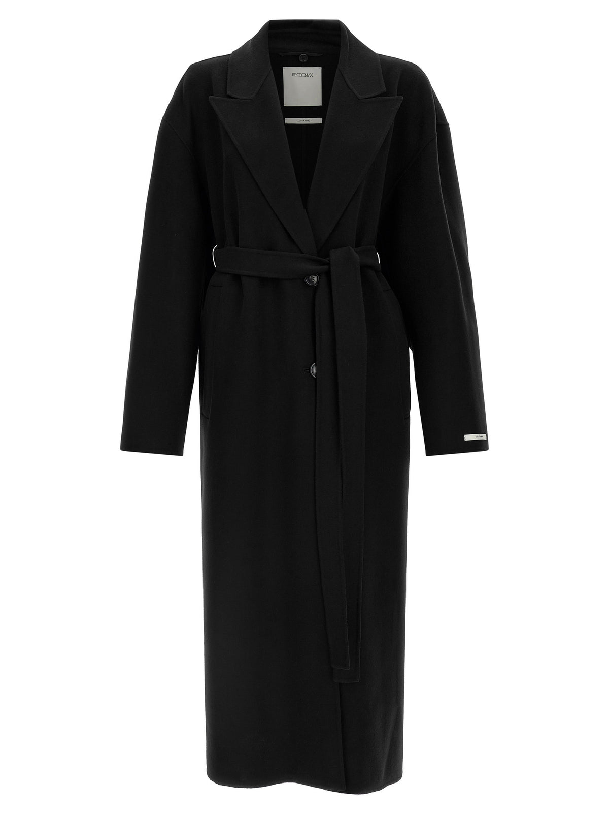 Sportmax Schwarzer Wollmantel