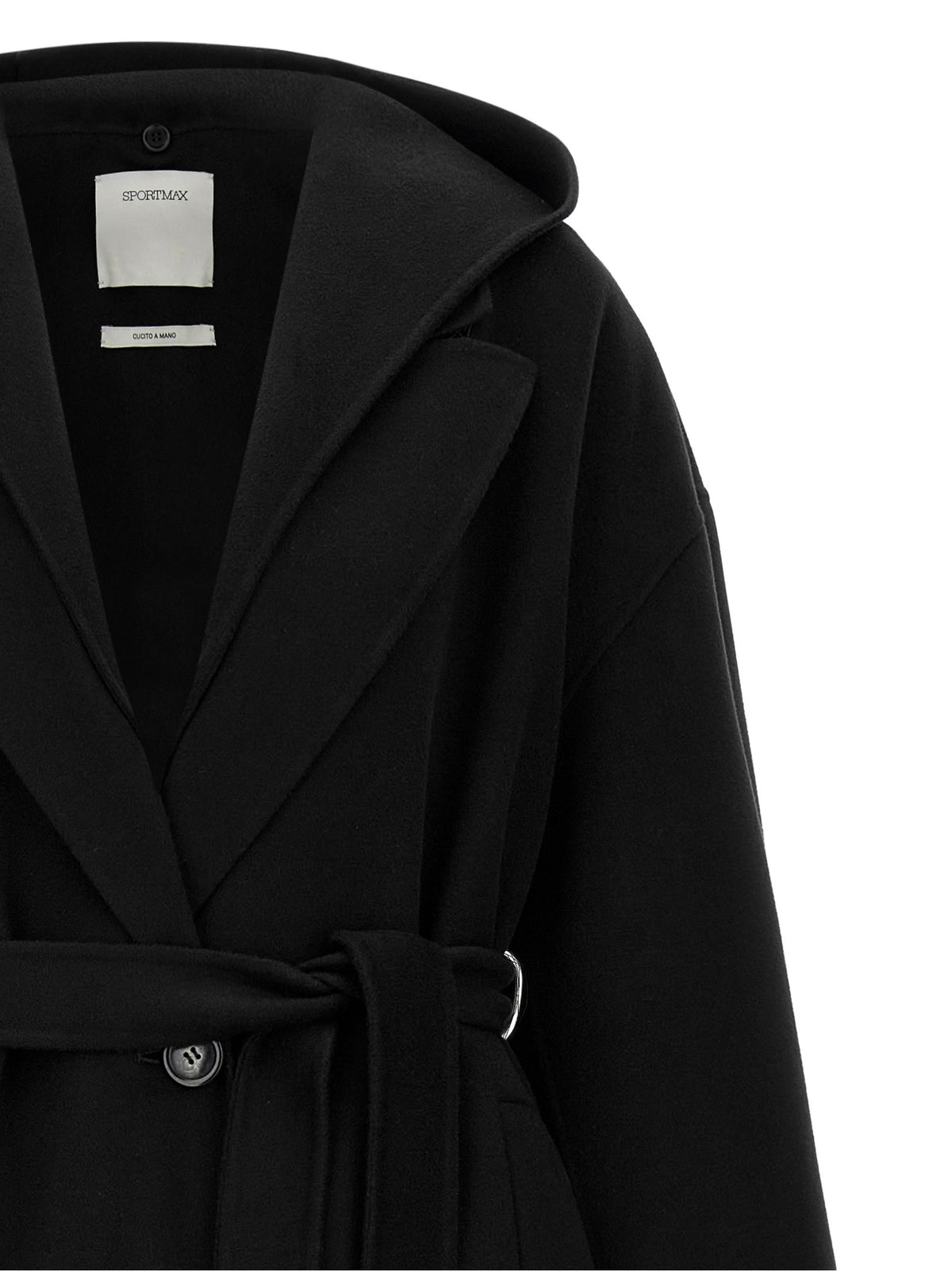 Sportmax Schwarzer Wollmantel