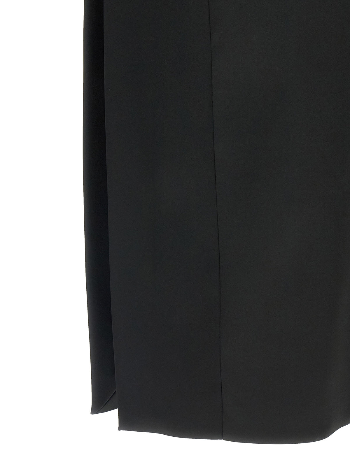 Sportmax Schwarzes Midi-Kleid aus Acetat