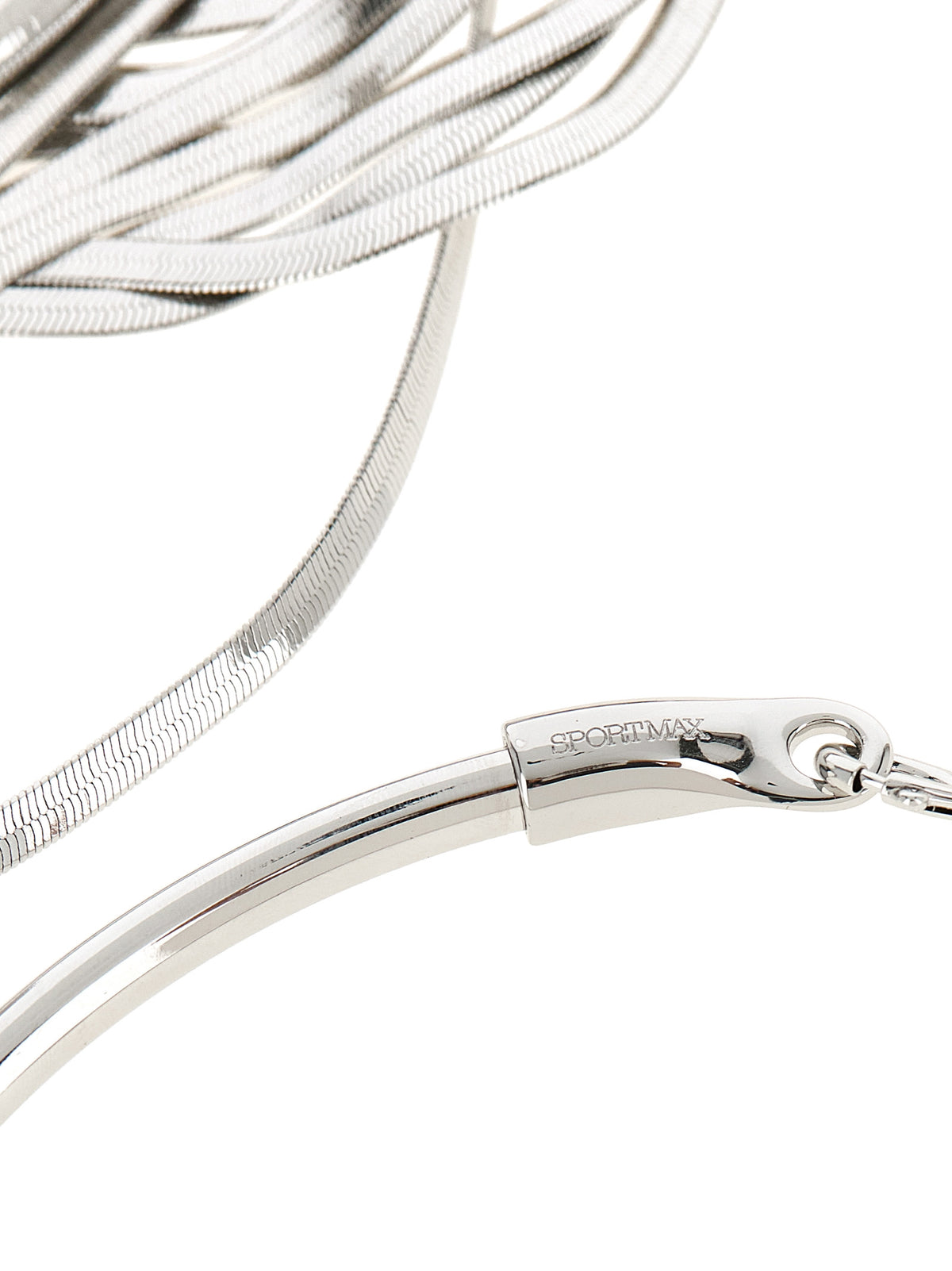 Sportmax Halskette aus silberfarbenem Metall