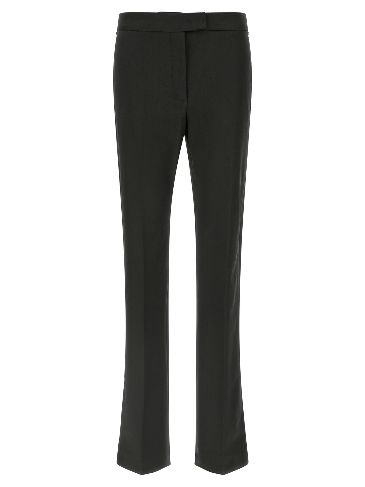 Sportmax Schwarze Hose aus reiner Schurwolle mit ausgestelltem Bein