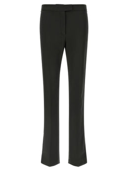 Sportmax Schwarze Hose aus reiner Schurwolle mit ausgestelltem Bein