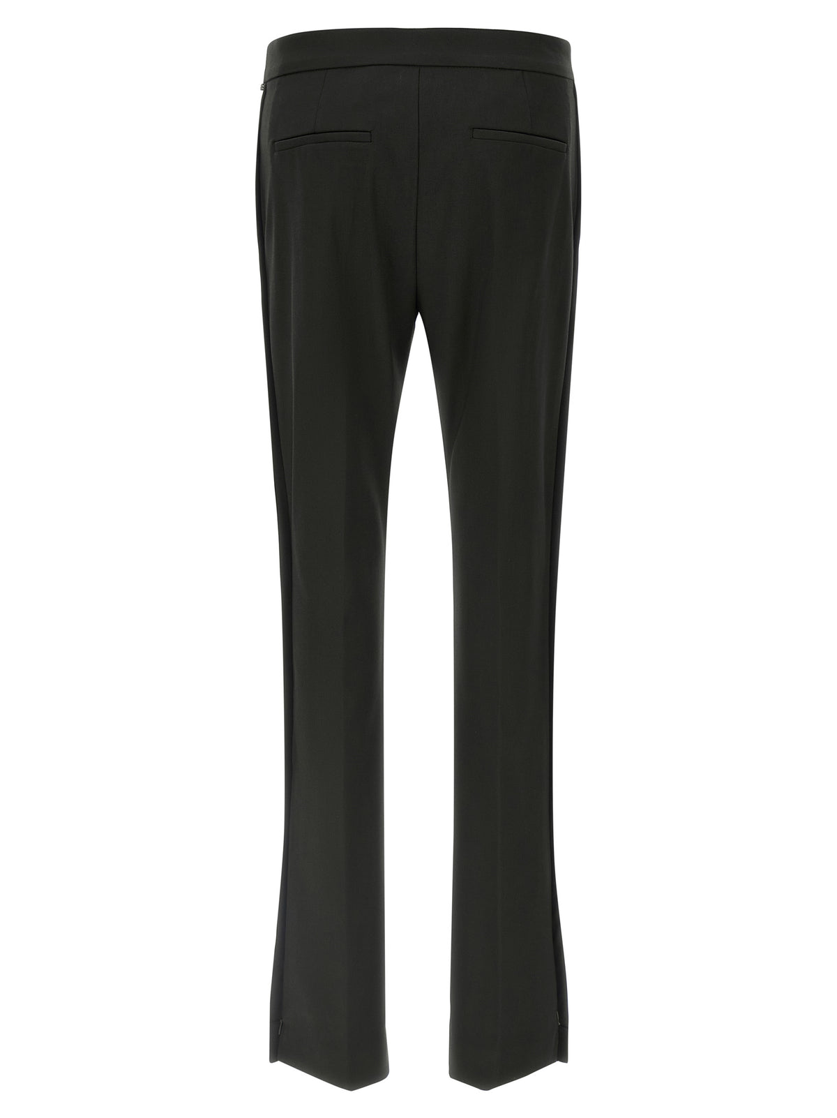 Sportmax Schwarze Hose aus reiner Schurwolle mit ausgestelltem Bein
