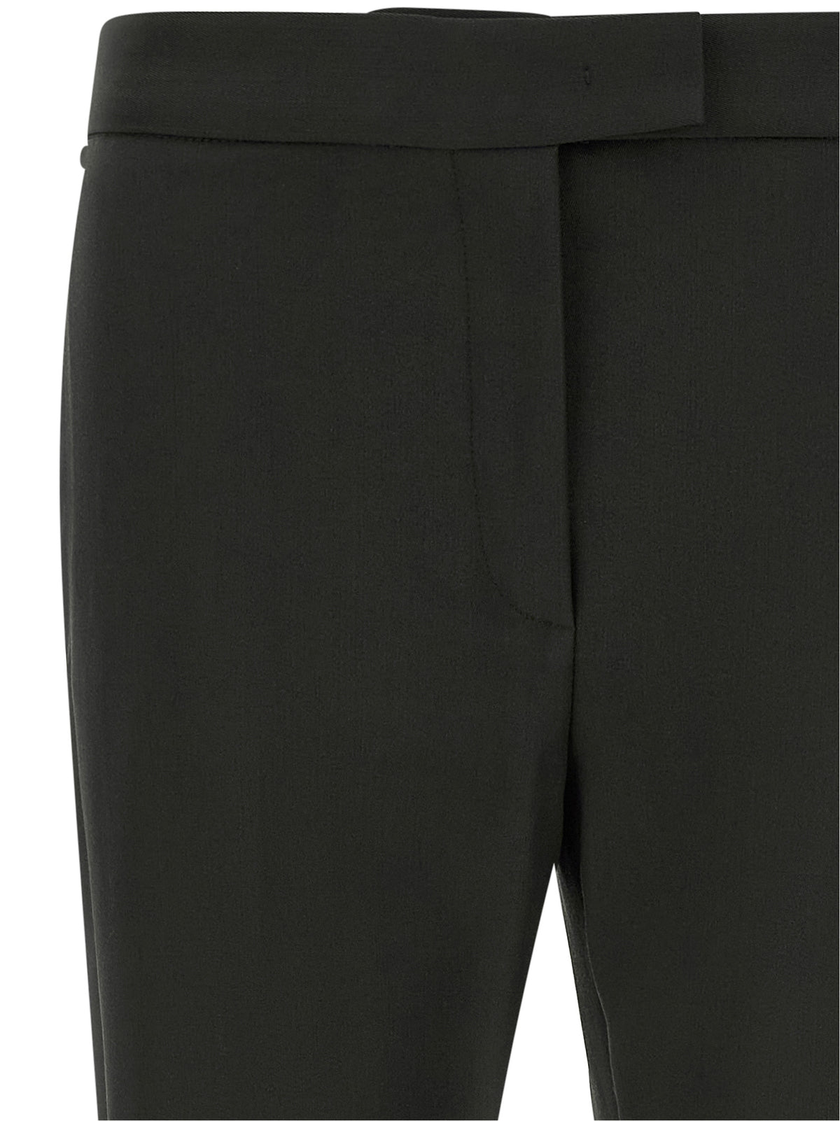 Sportmax Schwarze Hose aus reiner Schurwolle mit ausgestelltem Bein