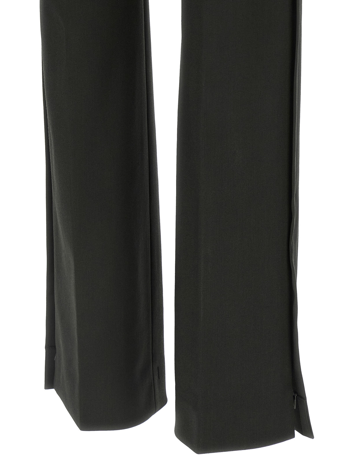 Sportmax Schwarze Hose aus reiner Schurwolle mit ausgestelltem Bein