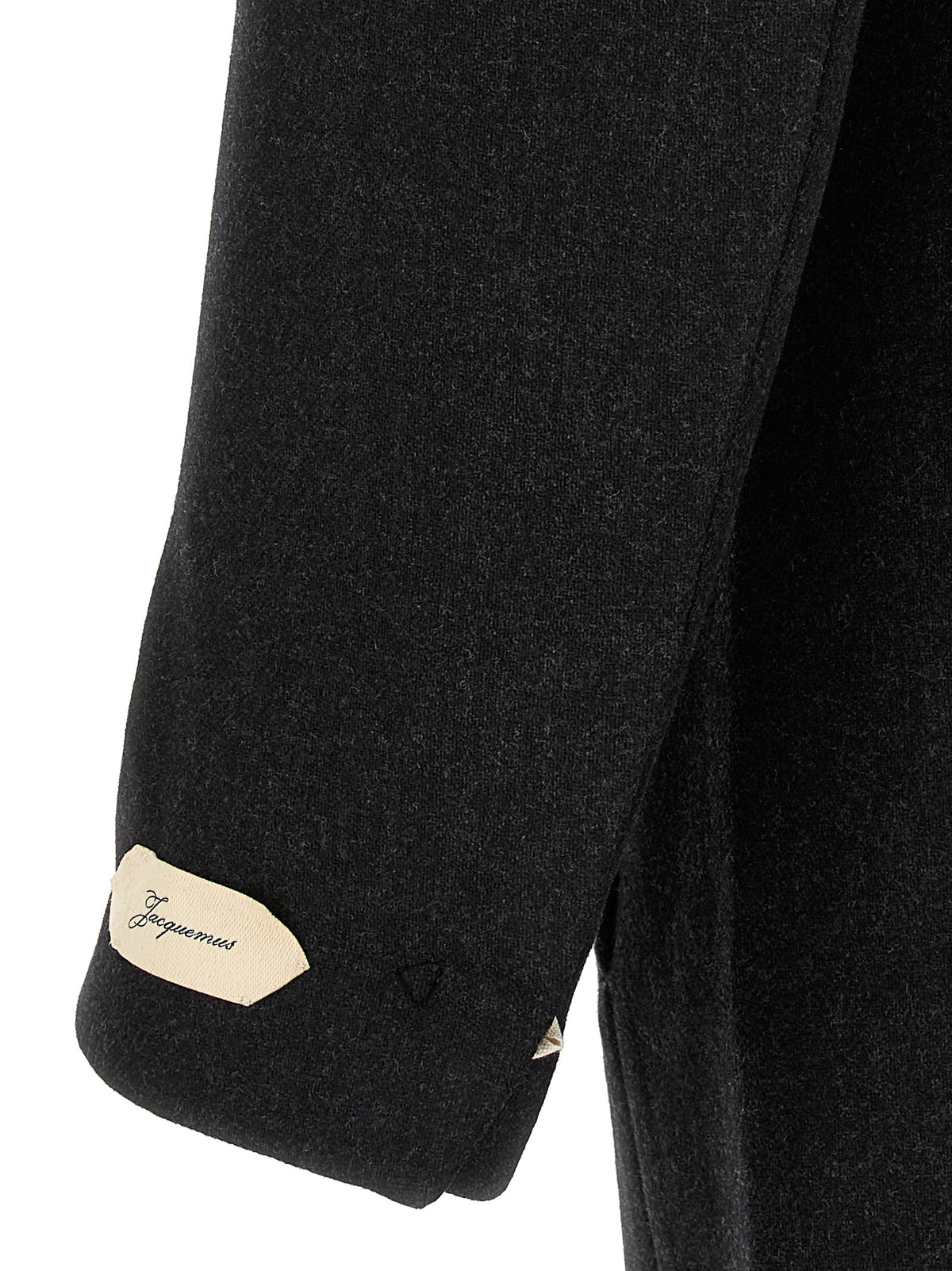 Jacquemus Grauer Wollmantel aus reiner Schurwolle