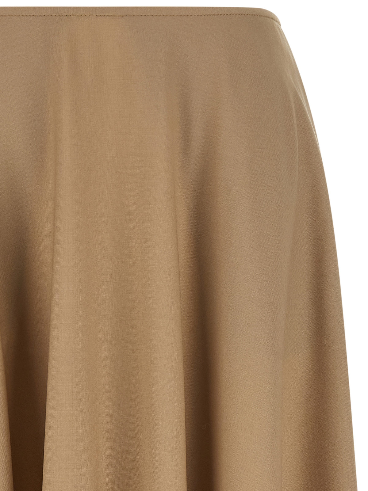 Moschino Midi-Rock aus reiner Schurwolle in Beige