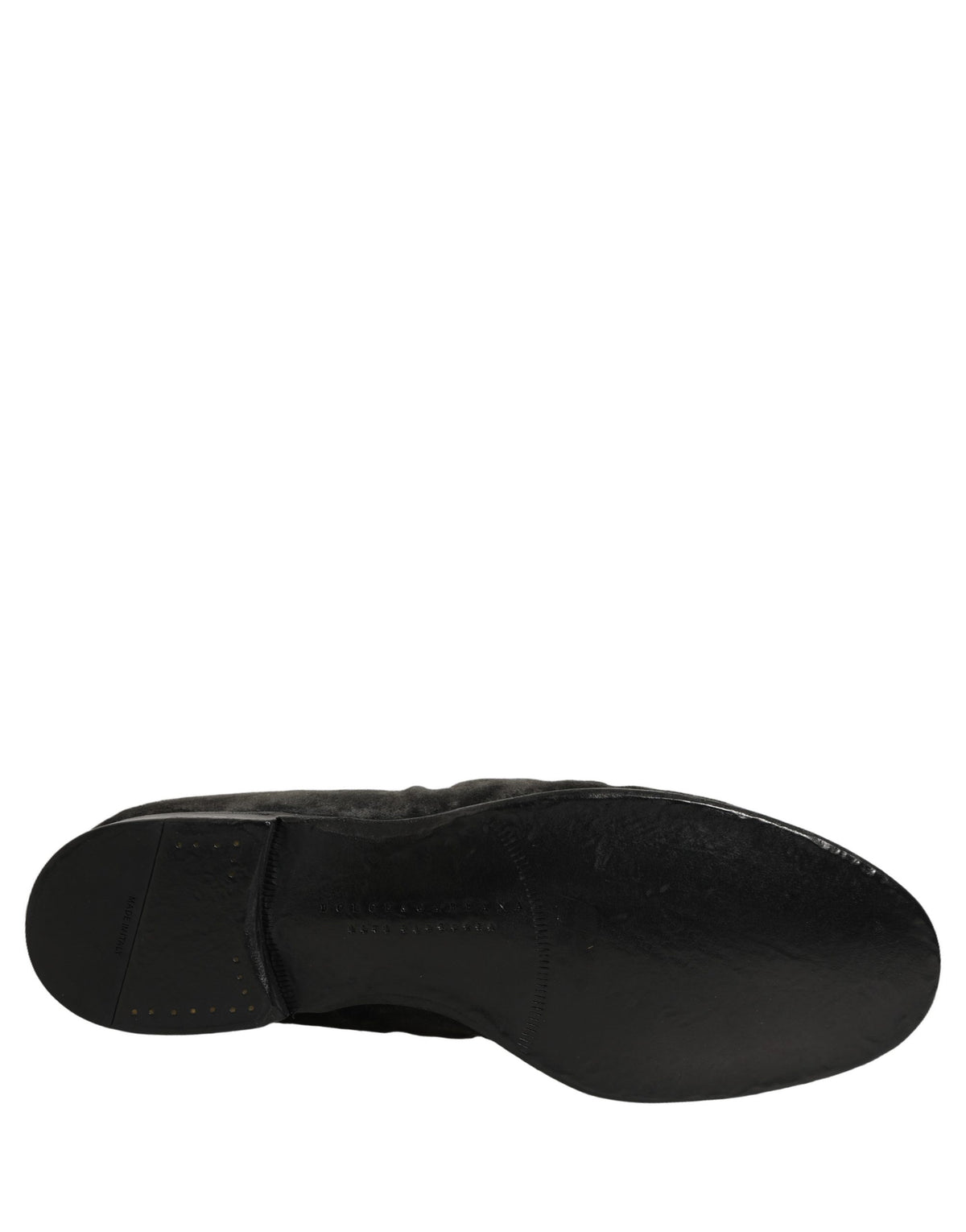 Dolce & Gabbana Schwarze Mokassins aus Wildleder, zum Hineinschlüpfen, Herrenschuhe