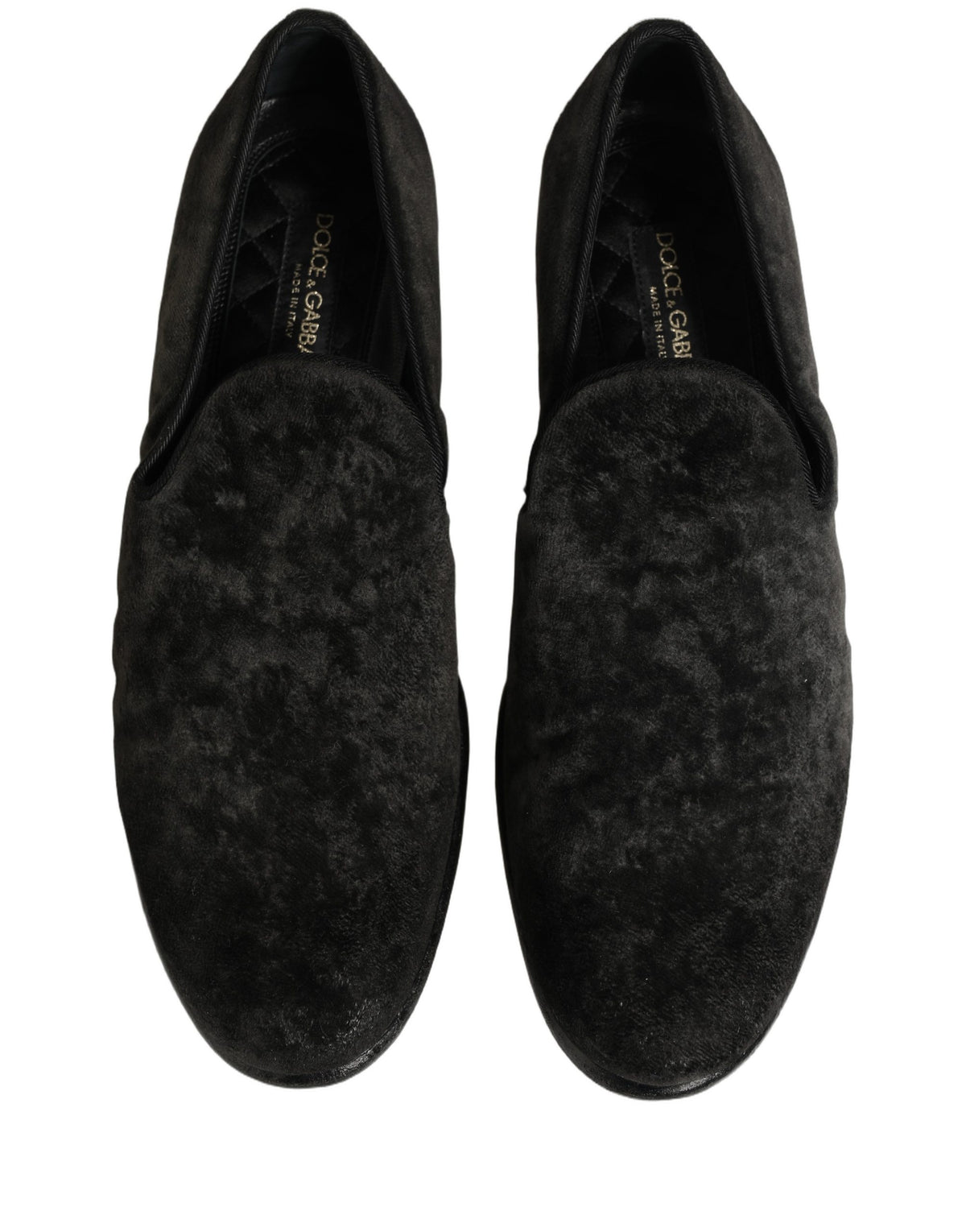 Dolce & Gabbana Schwarze Mokassins aus Wildleder, zum Hineinschlüpfen, Herrenschuhe