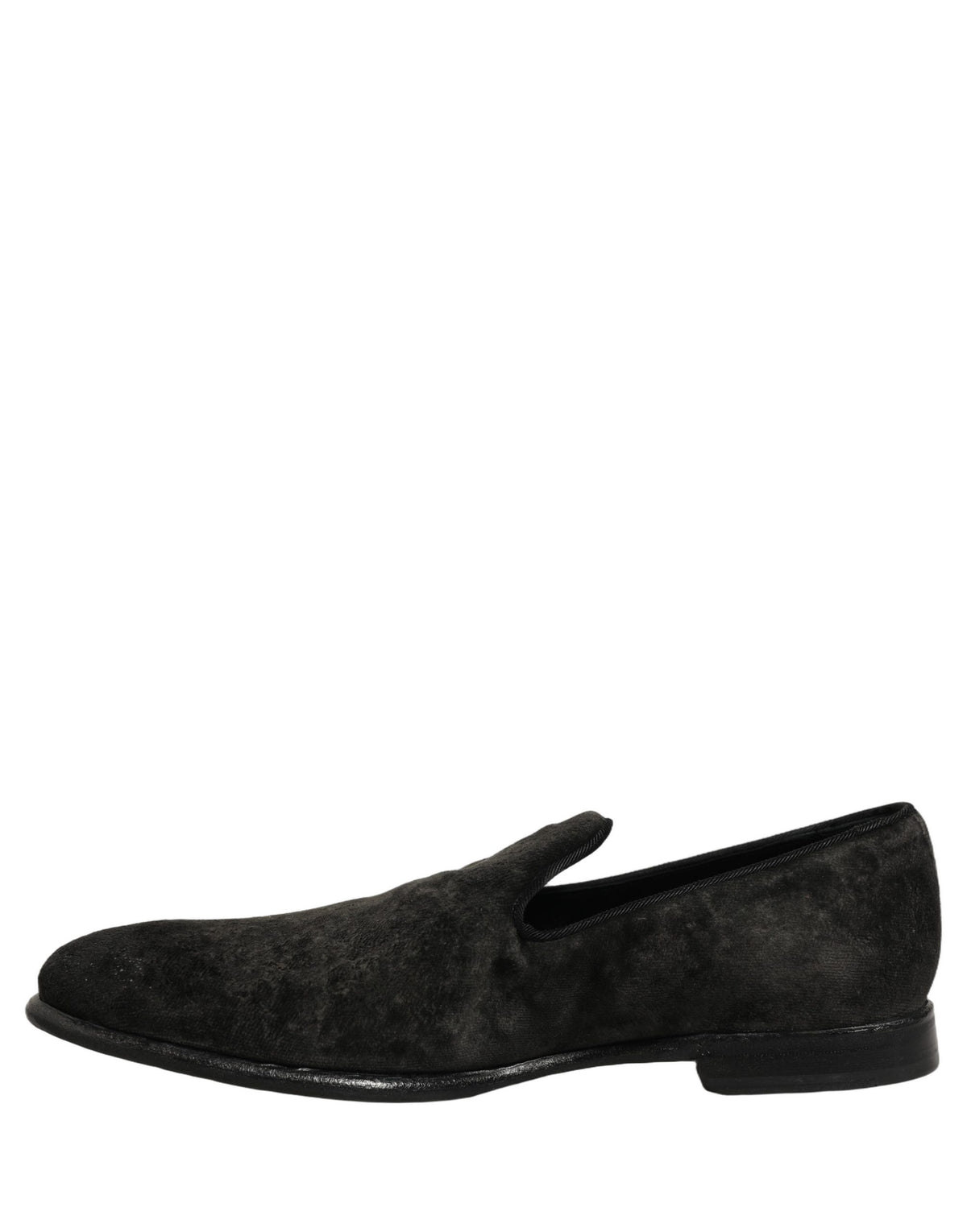 Dolce & Gabbana Schwarze Mokassins aus Wildleder, zum Hineinschlüpfen, Herrenschuhe