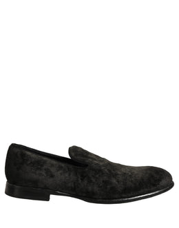 Dolce & Gabbana Schwarze Mokassins aus Wildleder, zum Hineinschlüpfen, Herrenschuhe