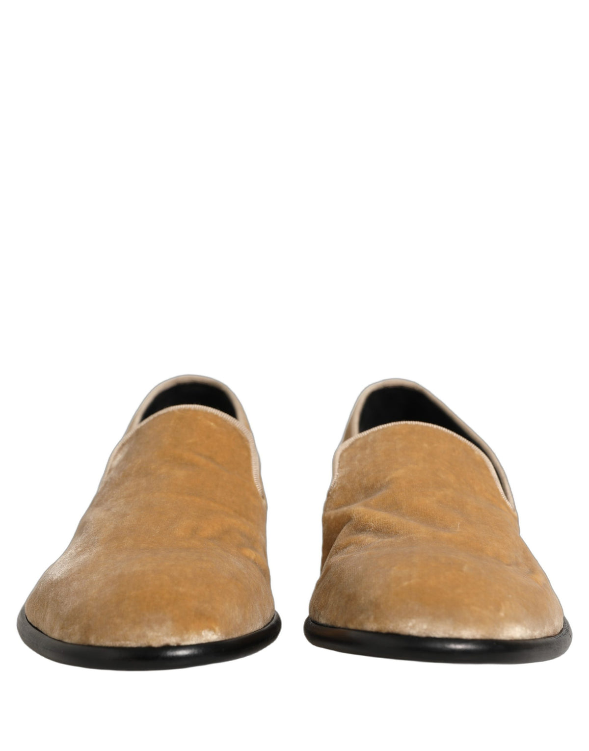Dolce & Gabbana Beige Wildleder Slipper Loafer Schuhe
