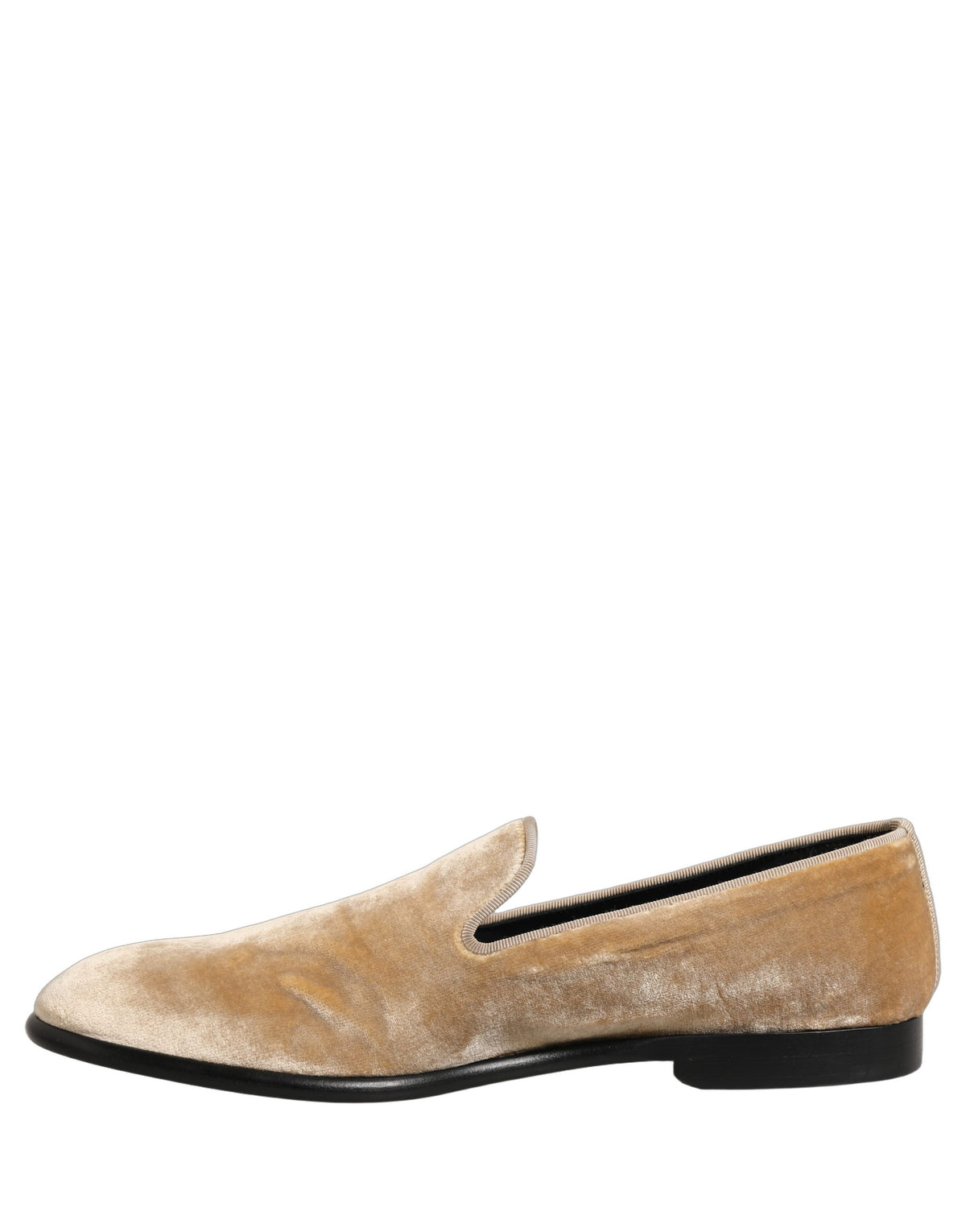 Dolce & Gabbana Beige Wildleder Slipper Loafer Schuhe