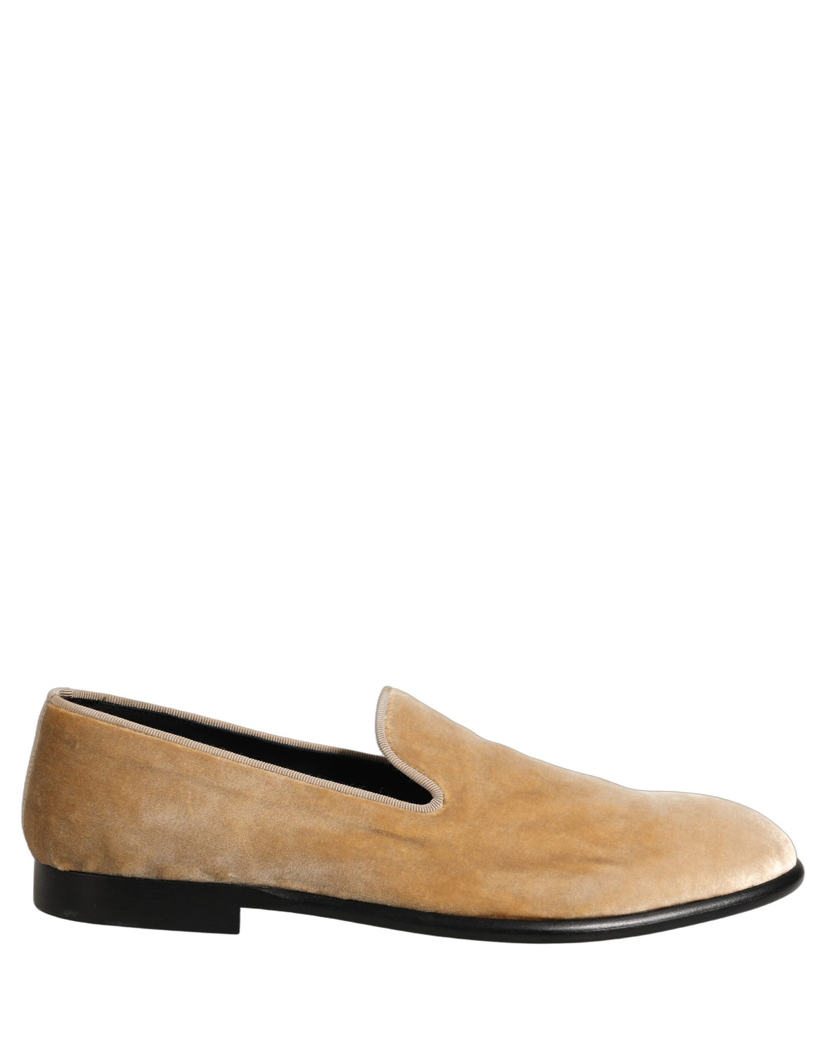 Dolce & Gabbana Beige Wildleder Slipper Loafer Schuhe